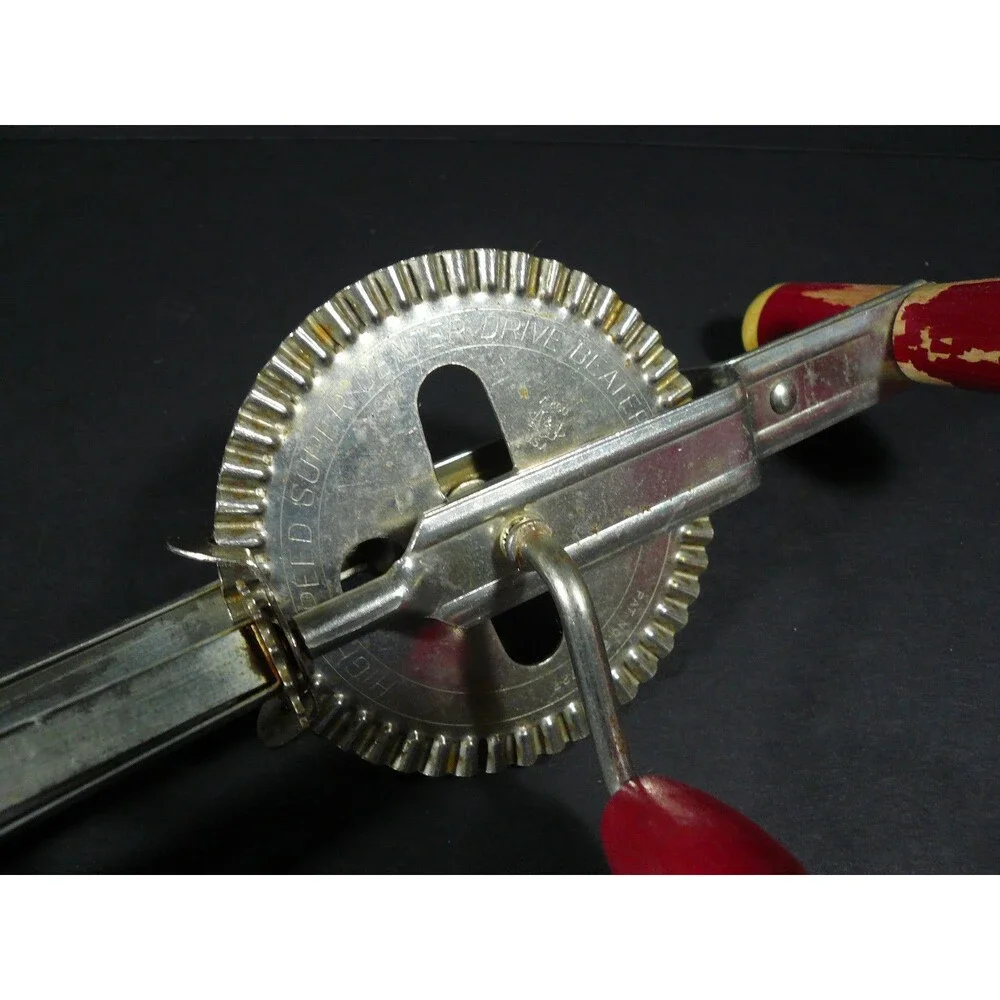 Vintage EKCO A&J High Speed Super Center Drive Egg Beater Hand Mixer USA